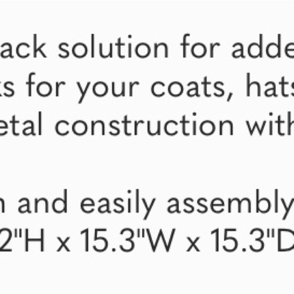 Standing Coat and Hat Hanger Organizer Rack, Bronze - Picture 6 of 6